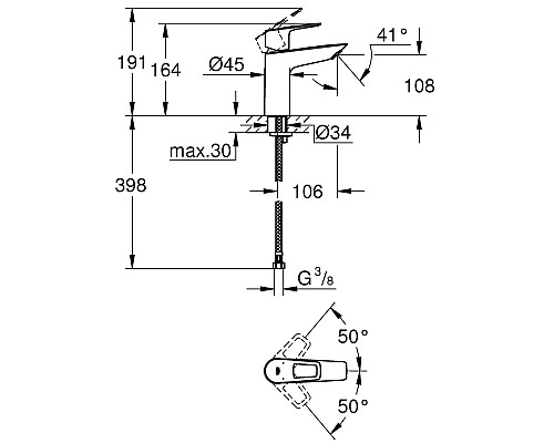Смеситель для раковины Grohe BauLoop 23917001 Хром