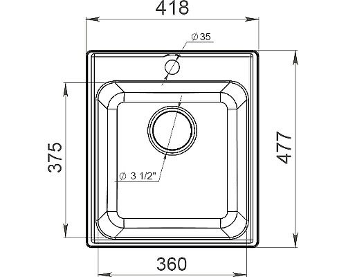 Кухонная мойка GranFest Quarz GF-Z17 Белая