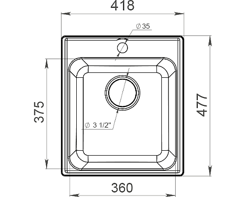 Кухонная мойка GranFest Quarz GF-Z17 Белая