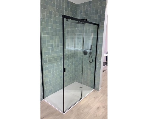Душевой уголок Cerutti SPA Marbella 120B 120x80 R 7910 профиль Черный стекло прозрачное