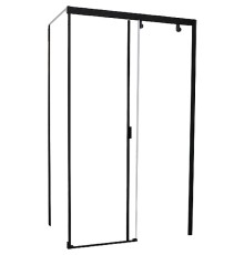 Душевой уголок Cerutti SPA Marbella 120B 120x80 R 7910 профиль Черный стекло прозрачное