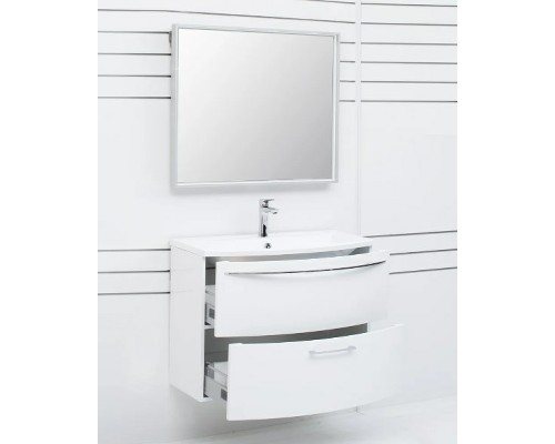 Тумба под раковину De Aqua Лонг 90 подвесная Белая