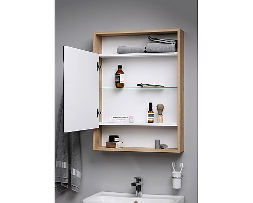 Сити Шкаф-зеркало 50 см SIT0405DB AQWELLA