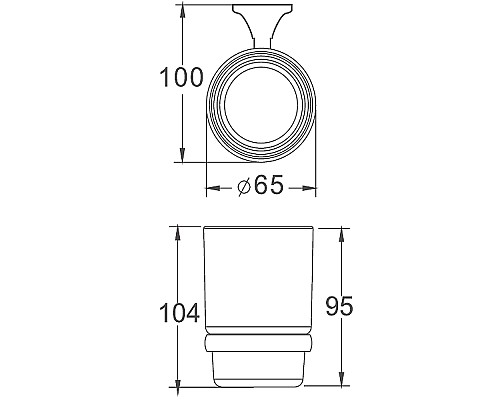 Стакан для зубных щеток Haiba HB8506 Хром