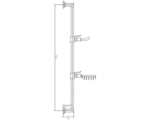 Душевая штанга Haiba Хром