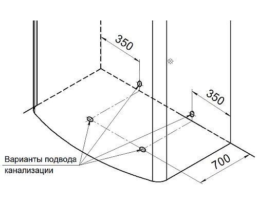 Акриловый поддон для душа Radomir Диана 140x95x46 1-11-0-0-0-014 Белый