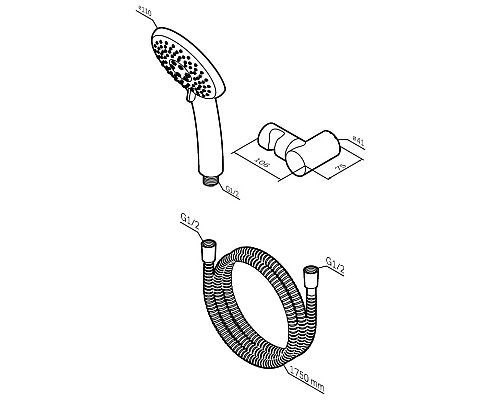 Душевой набор AM.PM Like F0118000