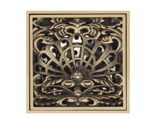 Трап сливной Veragio Canyon d40 VR.CAN-2019.BR, с декоративной решеткой 10x10, бронза