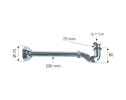 Сифон для раковины Remer 971Z114 Хром