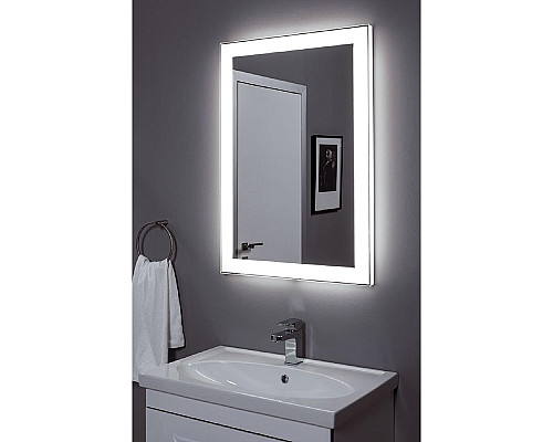 Зеркало Dreja Kvadro 60x85 77.9011W с подсветкой Белое