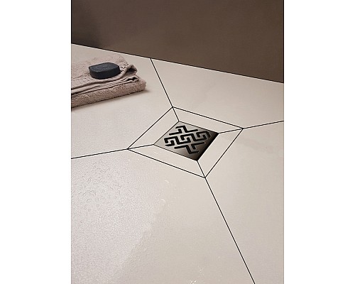 Трап BERGES PLATZ Antik 150х150 матовый хром боковой