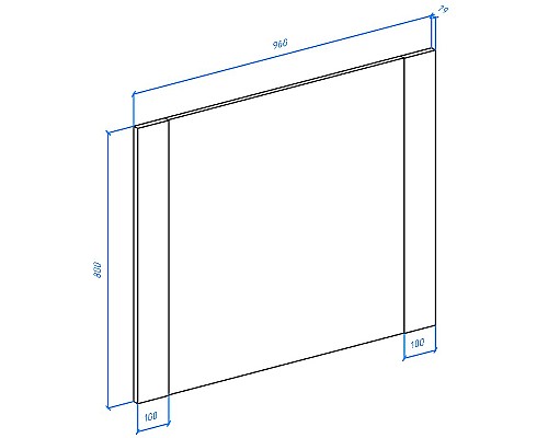 Зеркало Bellezza Лоренцо 100 4619117020472 Дуб светлый