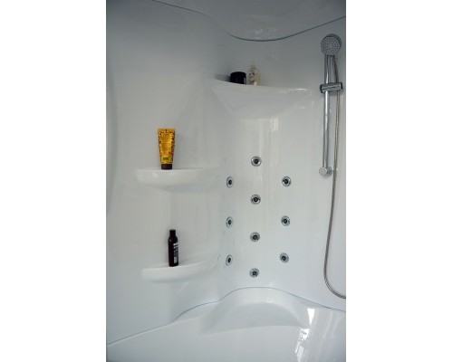Душевой бокс Royal Bath ALP 170x100 с гидромассажем задняя стенка Белая