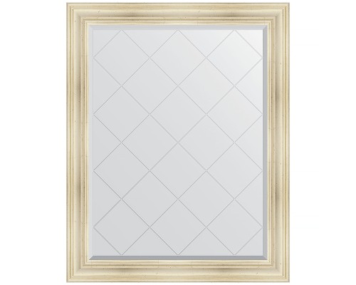 Зеркало Evoform Exclusive-G 124х99 BY 4375 с гравировкой в багетной раме - Травленое серебро 99 мм