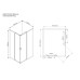 Душевой уголок Vincea Scala 100x80 Хром