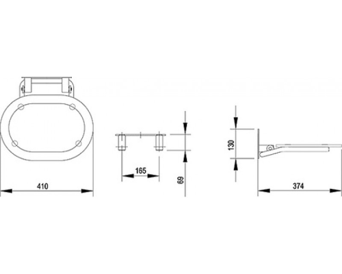 Сиденье для душа Ravak Chrome B8F0000029 Белое Нержавеющая сталь