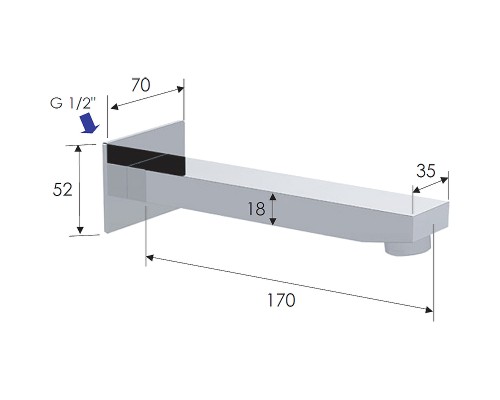 Излив для смесителя Remer 91Q Хром