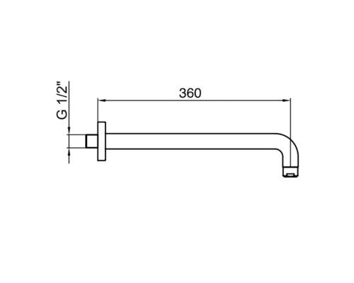 Кронштейн для верхнего душа Webert Comfort AC1022560