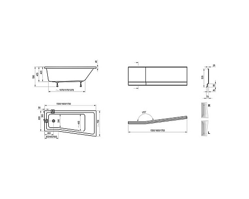 Акриловая ванна Ravak BE HAPPY II C961000000 160х75 L белая