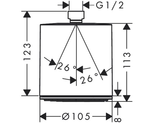 Верхний душ Hansgrohe Pulsify Select 24130000 Хром
