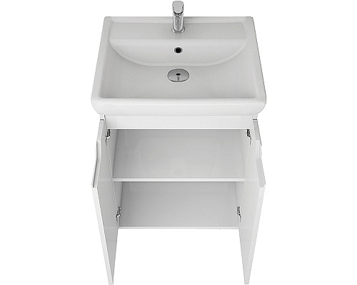 Тумба под раковину Dreja Q Plus (D) 55 99.1008 подвесная напольная Белый