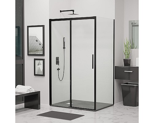 Душевой уголок RGW Leipzig LE-41B 150х80 34124185-014 профиль Черный стекло прозрачное