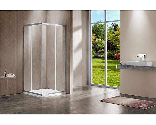 Душевой уголок Vincea Garda VSS-1G800CL 80x80 профиль Хром стекло прозрачное