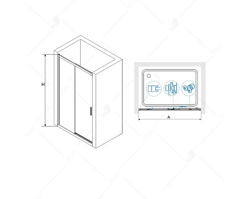 Душевая дверь RGW LE-12B 120 см