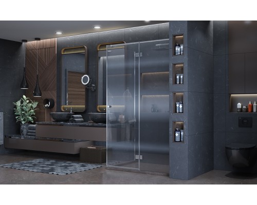 Душевой уголок Ambassador Diamond 120х80 12011107R профиль Хром стекло прозрачное