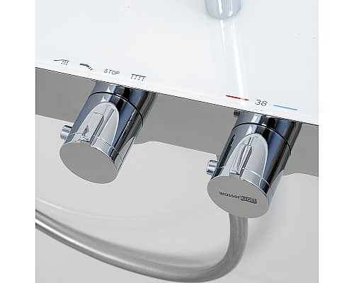 Душевая система WasserKRAFT Thermo A11301 с термостатом Хром Белая
