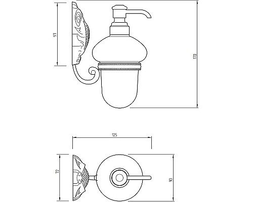 Дозатор для жидкого мыла Migliore Cleopatra 16656 Хром