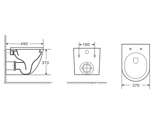 Унитаз CeramaLux 2197MLG подвесной Зеленый матовый с сиденьем Микролифт