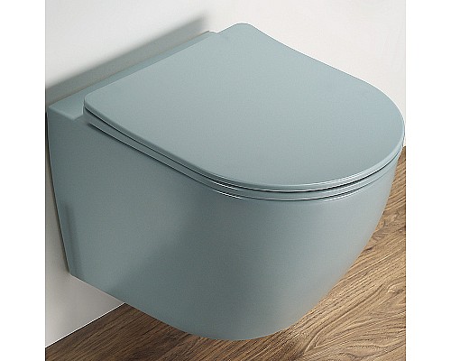 Унитаз CeramaLux 2197MLG подвесной Зеленый матовый с сиденьем Микролифт