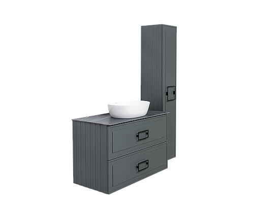 Тумба под раковину La Fenice Cubo Grigio TWIN серый 100
