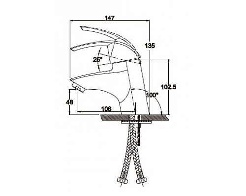 Смеситель для раковины KAISER Nova 23011