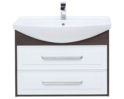 Тумба под раковину Aquanet Остин 85 200908 подвесная Белый глянец Дуб кантербери