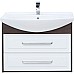 Тумба под раковину Aquanet Остин 85 200908 подвесная Белый глянец Дуб кантербери