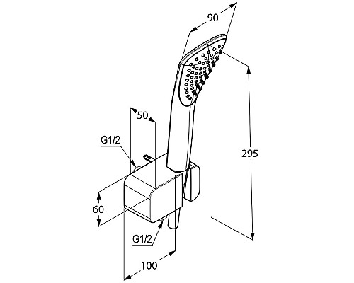 Душевой гарнитур Kludi Fizz 6767005-00 Хром