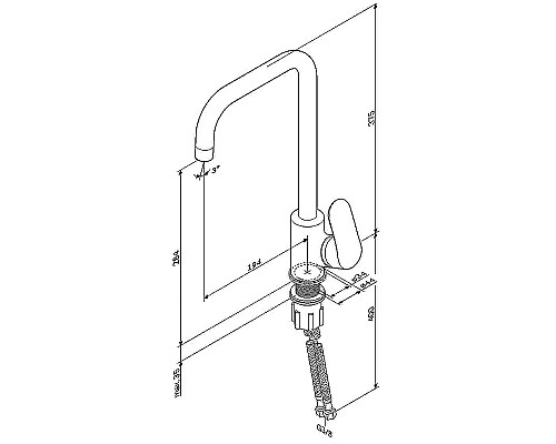 Смеситель для кухни AM.PM Like F8006000 Хром
