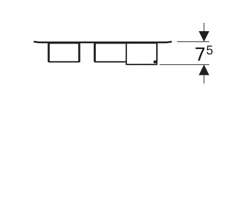 Комплект магнитной доски Geberit Acanto 500.649.01.2 Белый матовый