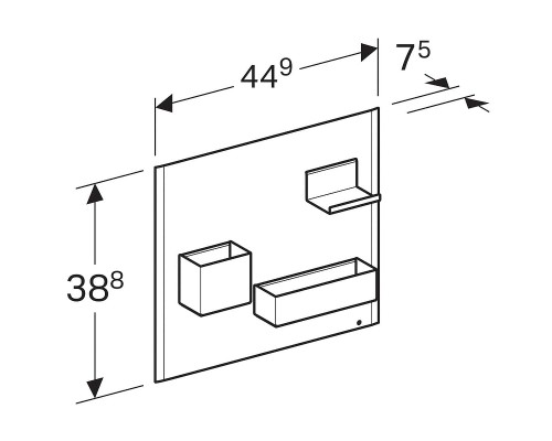 Комплект магнитной доски Geberit Acanto 500.649.01.2 Белый матовый