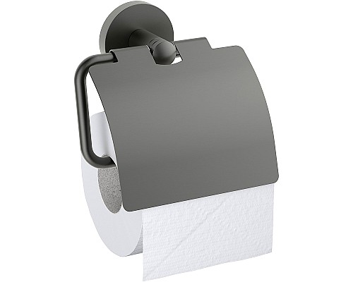 Держатель туалетной бумаги Timo Saona 13042/18 с крышкой Черное золото