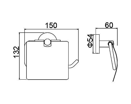 Держатель туалетной бумаги Timo Saona 13042/18 с крышкой Черное золото