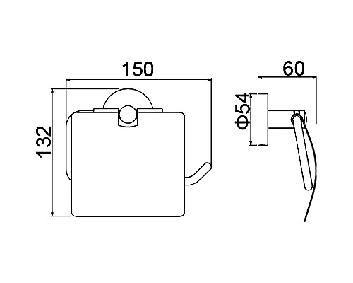 Держатель туалетной бумаги Timo Saona 13042/18 с крышкой Черное золото