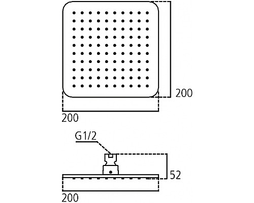 Верхний душ Ideal Standard Ideal Rain Cube B0024AA Хром