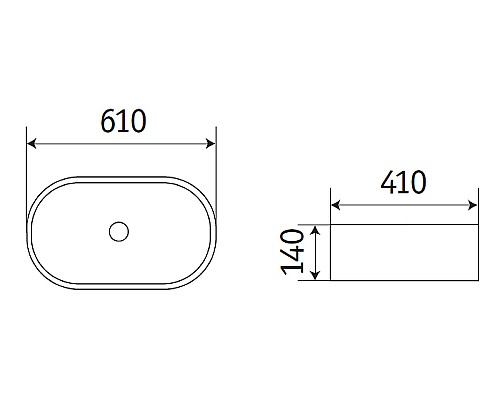 Раковина-чаша CeramaLux 60 78327-1MB Черная матовая