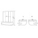 Душевая кабина Timo Lux 120x85 T-7720L с гидромассажем