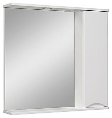 Зеркало со шкафом Runo Афина 80 R 00-00001172 с подсветкой Белое