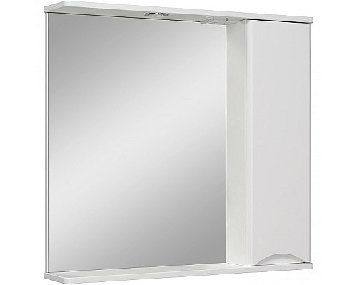 Зеркало со шкафом Runo Афина 80 R 00-00001172 с подсветкой Белое