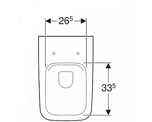 Унитаз подвесной Geberit Icon Square безободковый глубина 540 мм